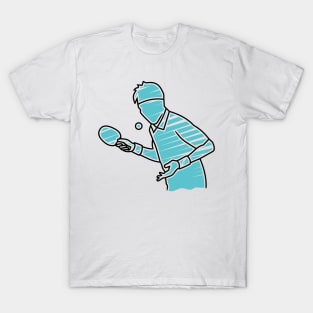 silhouette of table tennis player T-Shirt